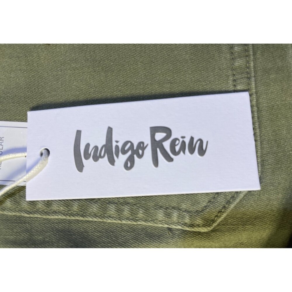 Indigo Rein Womens Size 7 High-Waist Denim Shorts Cedar Green - Picture 7 of 12